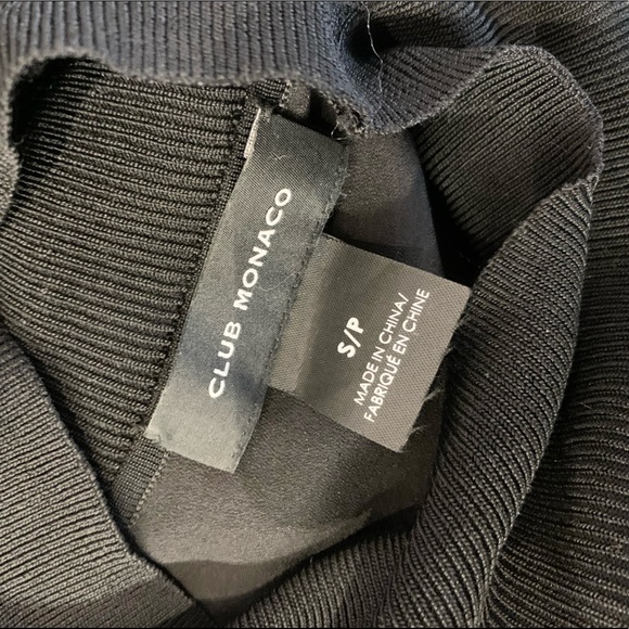 GORGEOUS BLACK CLUB MONACO BLOUSE W/ RUCHING DETAIL - SMALL - Picture 10 of 11